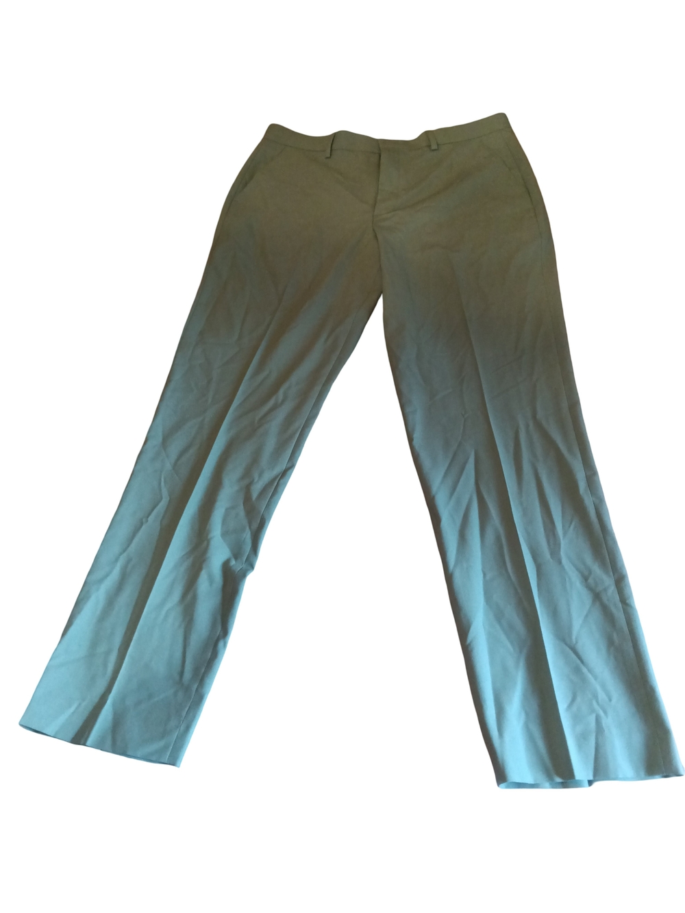 Express Slim Dress Pants in Teal Blue